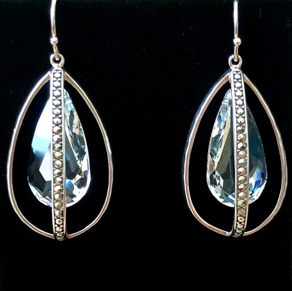 Silpada Sterling Silver & Crystal Earrings